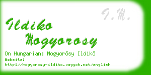ildiko mogyorosy business card