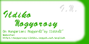 ildiko mogyorosy business card